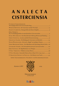 2258 OCist ACi 65 Analecta Cisterciensa 2015 Cover